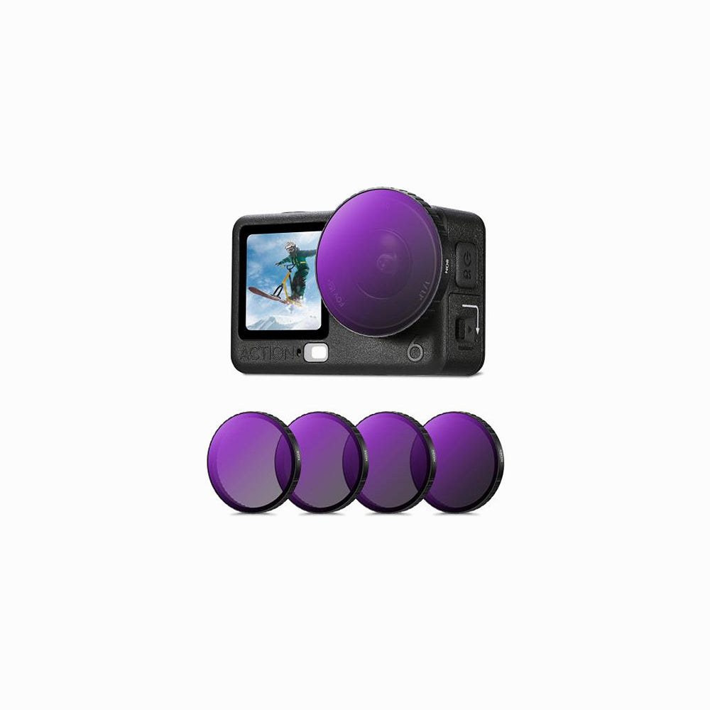K&F CONCEPT ND Filter Kit for DJI Osmo Action 6, ND8 ND16 ND32 ND64 4 SKU.2753