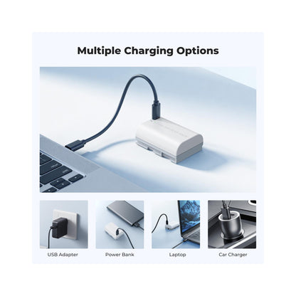 K&F Concept LP-E6P 2520mAh USB-C Camera Battery for Canon – KF28.0131