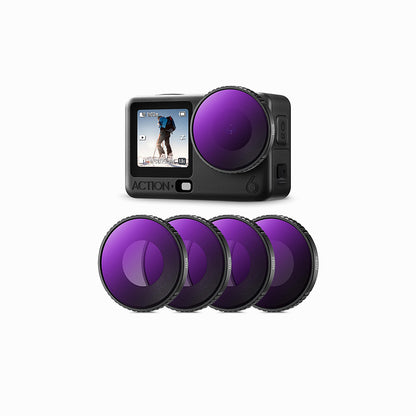 K&F CONCEPT ND Filter Kit for DJI Osmo Action 6, ND8 ND16 ND32 ND64 4 Pack SKU.2713