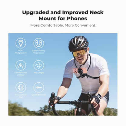 K&F CONCEPT Neck Phone Holder, 2-in-1 Magnetic & Clip-on Phone Neck Holder-KF15.0016