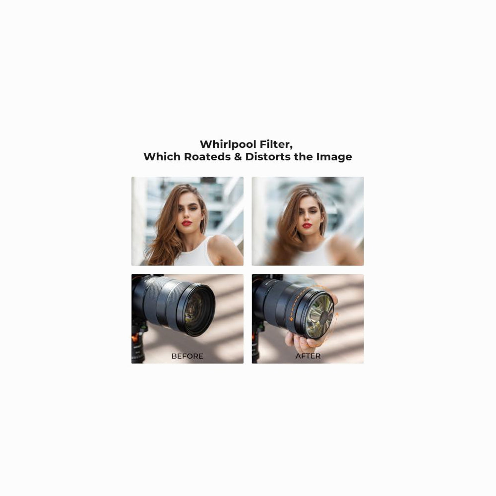 K&F CONCEPT CPL+ND8+ND16+ND32+ND64+Black Diffusion 1/4 Filter for Action 6  SKU: SKU.2714