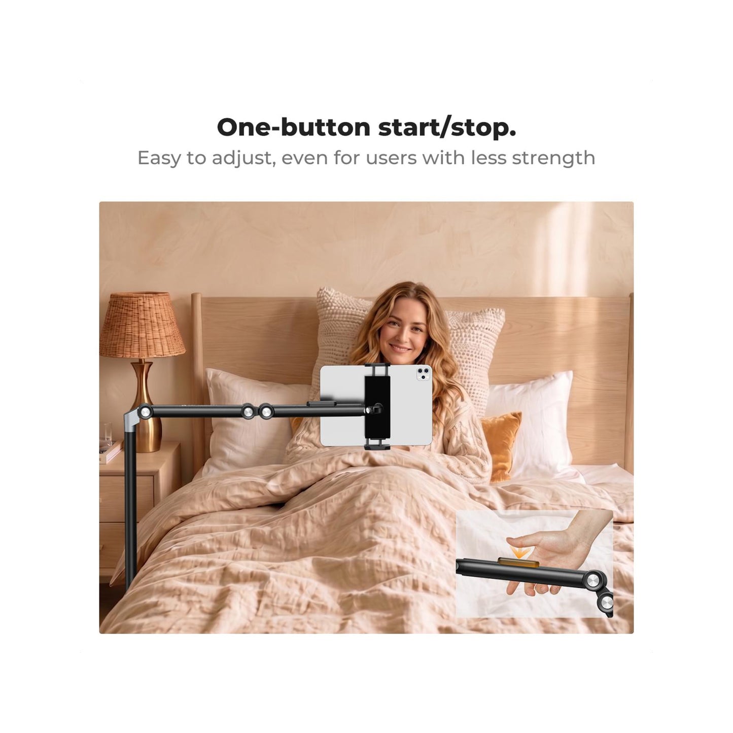 K&F CONCEPT Floor Tablet Stand and Phone Holder with 2.89kg Weighted Base-KF15.0038