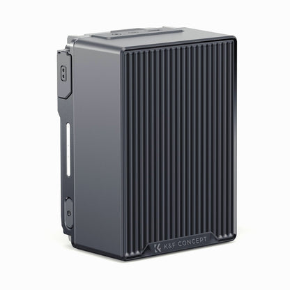 K&F CONCEPT V Mount Battery,Black 99Wh 6700mAh V-Mount Battery with PD 100W USB-C Fast Charging, with Dual D-TAP/A/USB-C/DC/TFT Display/Emergency Light KF28.0092