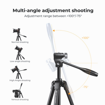 K&F Concept-KF09.125Aluminum Travel Tripod with Bluetooth Remote-S174A1