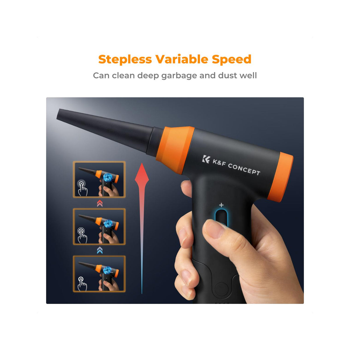 K&F Concept 14-in-1 Electric Air Duster & Vacuum – 150,000RPM
