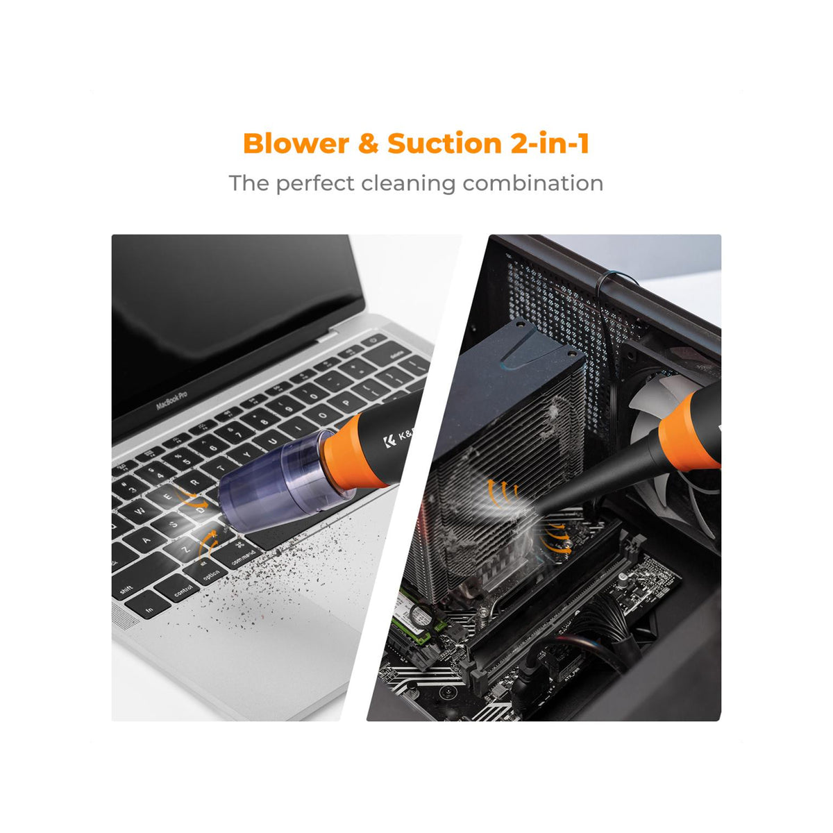 K&F Concept 14-in-1 Electric Air Duster & Vacuum – 150,000RPM