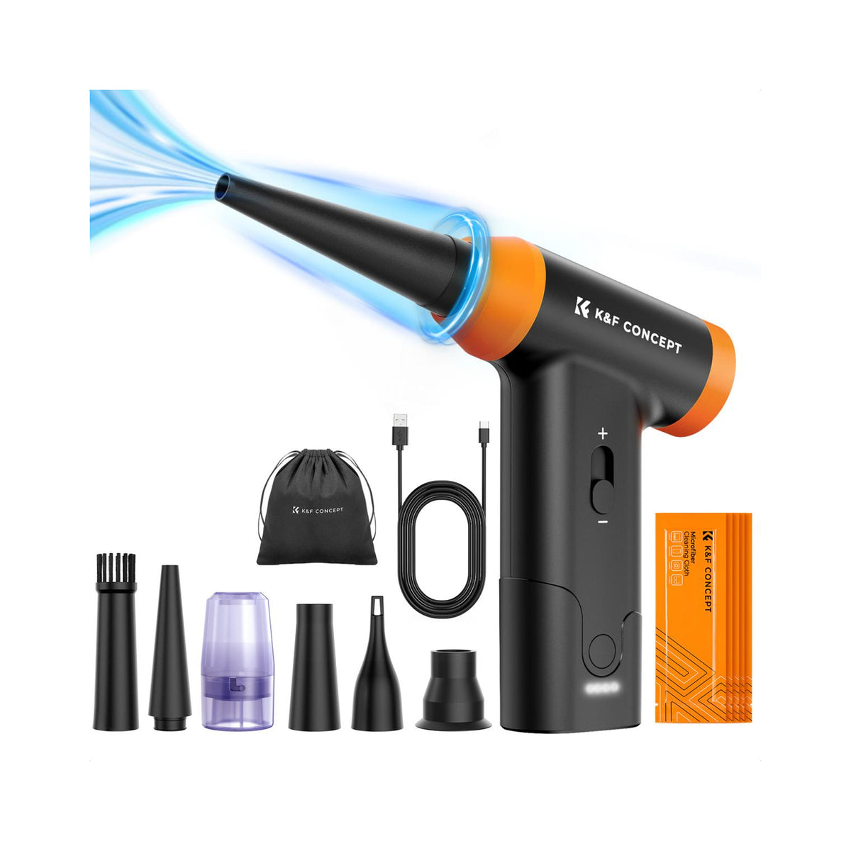 K&F Concept 14-in-1 Electric Air Duster & Vacuum – 150,000RPM