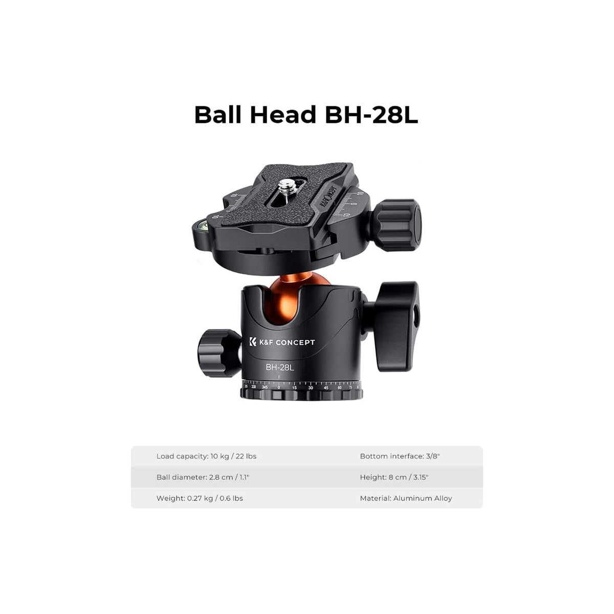K&F Concept 186cm Aluminum Camera Tripod with 90° Center Column & Monopod – T255A3 (S211)