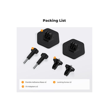 K&F Concept 2-Pack Flexible Adhesive Helmet Mount for Action Cameras – KF31.053