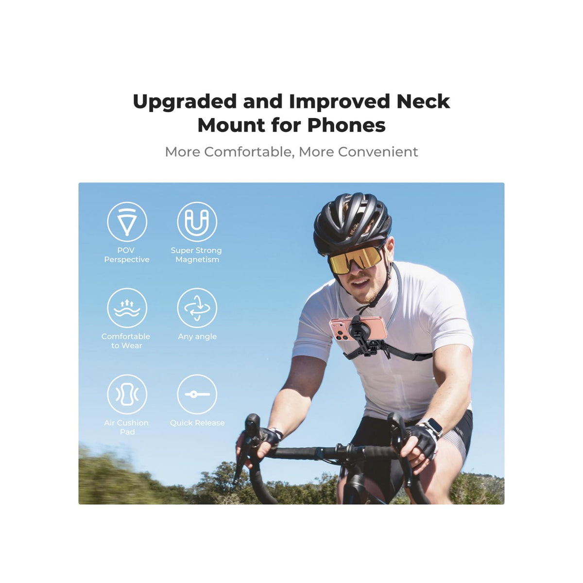 K&F Concept 2-in-1 Magnetic & Clip-On Neck Phone Holder – KF15.0072
