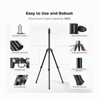 K&F Concept 2.6m Aluminum Folding Light Stand –(KF34.050)