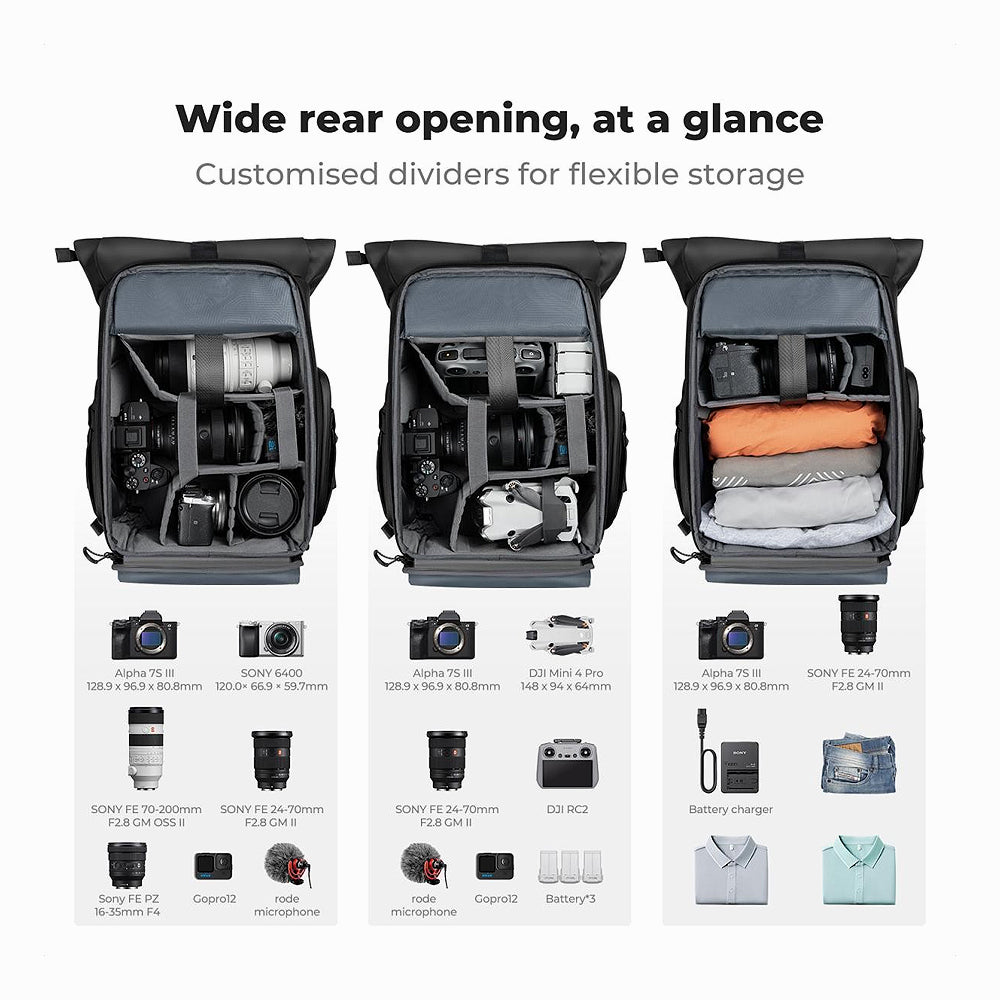 K&F Concept 20L Camera Backpack Nature Wander 11 Black (KF13.173)