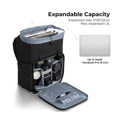 K&F Concept 25L Hard-Shell Camera Backpack with Laptop Compartment – KF13.098V6