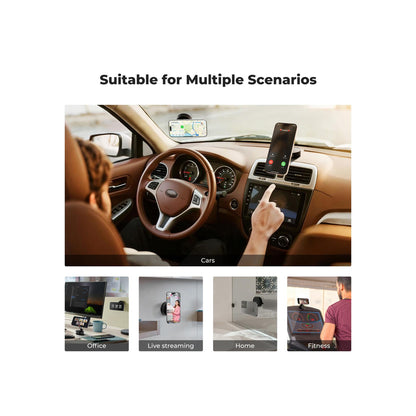 K&F Concept 360° Magnetic Vacuum Car Phone Holder – Black – KF15.0007