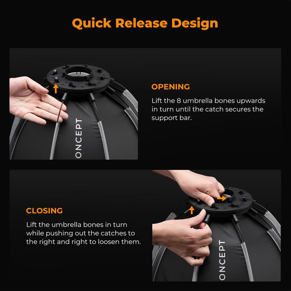 K&F Concept 40cm Mini Octagonal Softbox for PL-60B Bowens Mount COB Video Lights-KF18.0013