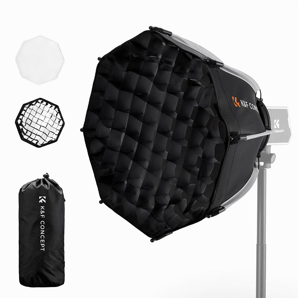 K&F Concept 40cm Mini Octagonal Softbox for PL-60B Bowens Mount COB Video Lights-KF18.0013