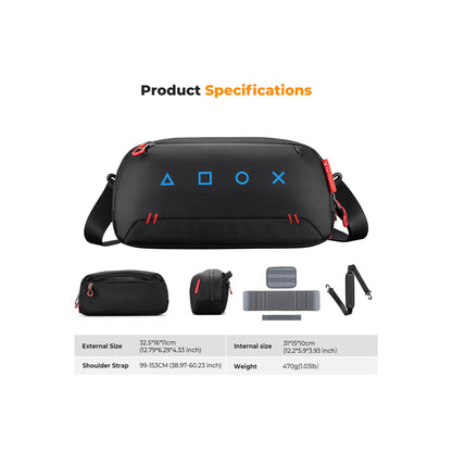 K&F Concept 4L Portable Gaming Console Sling Bag with 8 Card Slots – KF13.226