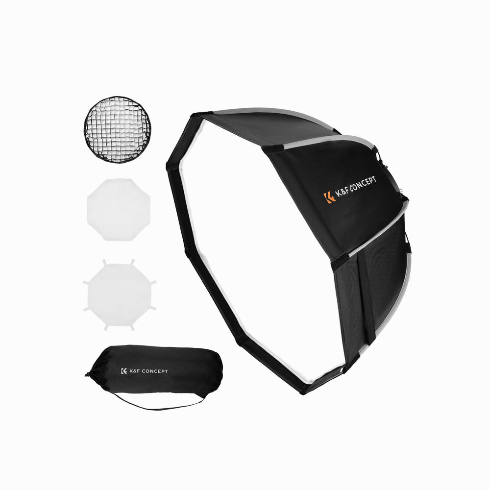 K&F Concept 55cm Octagonal Softbox Quick Release Bowens Mount Softbox with Honeycomb Grid-KF18.007