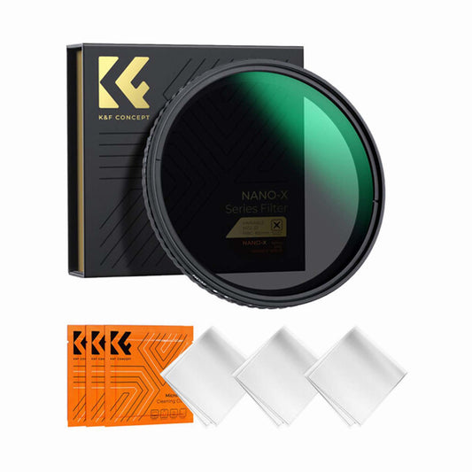 K&F Concept 55mm Fader ND2-32 (1-5 Stop) Variable ND Lens Filter Neutral Density Filter for Camera Lens NO X Spot Nanotec Ultra-Slim Weather-Sealed (KF01.1167V1