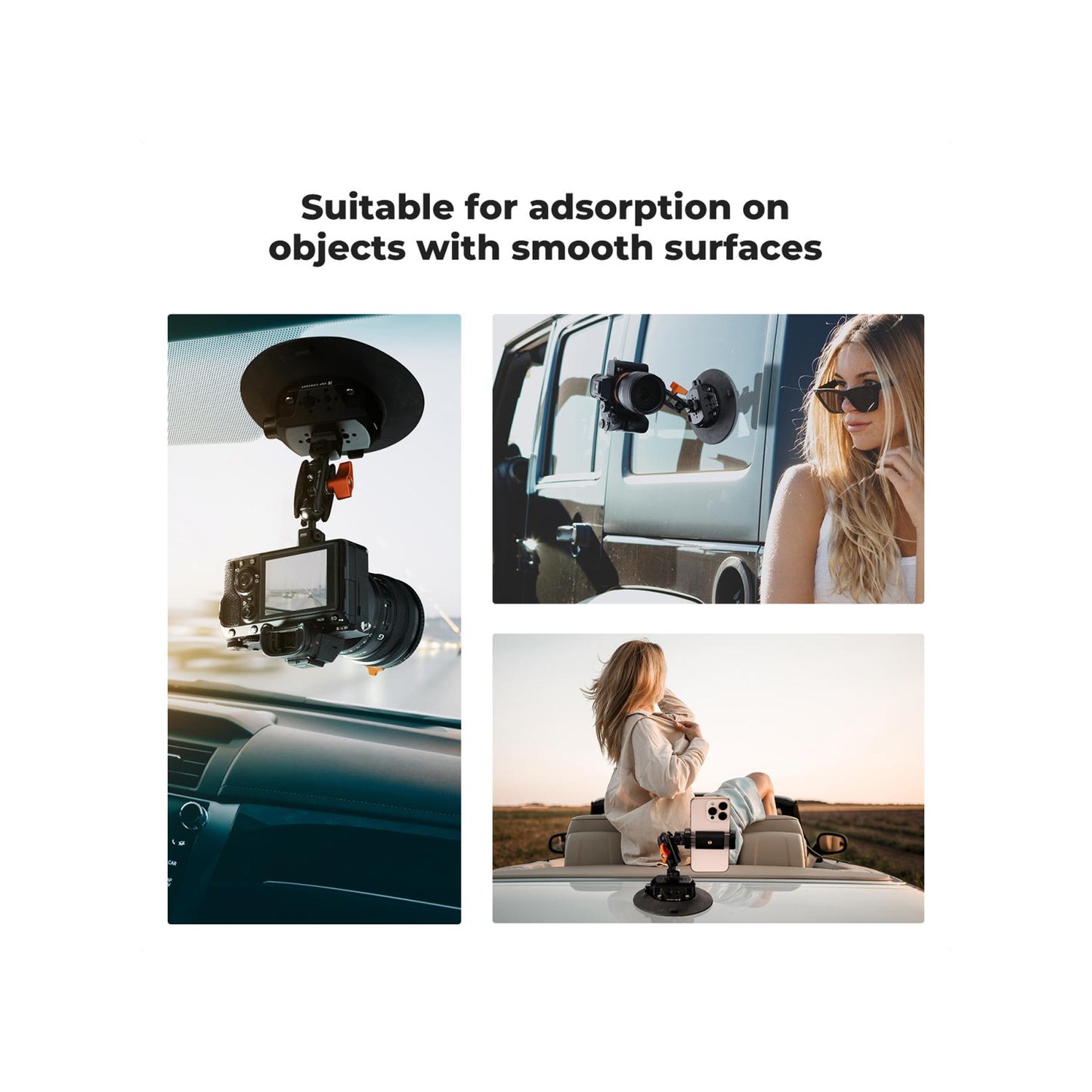 K&F Concept 6-Inch Suction Cup Camera Mount MS-46- KF31.136