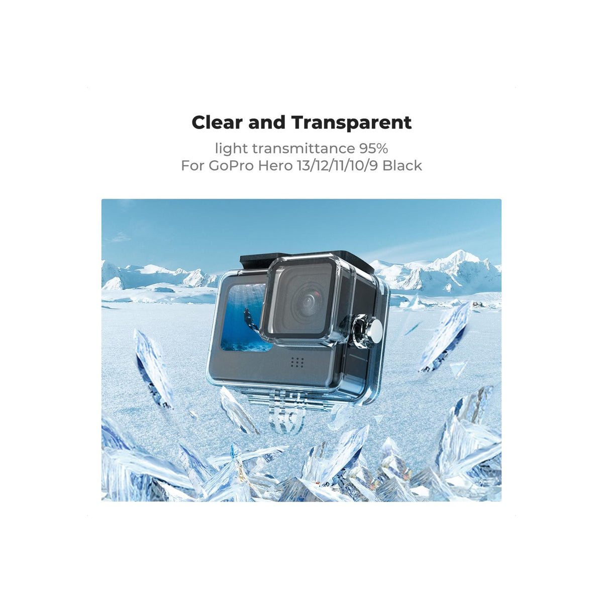 K&F Concept 60m Waterproof Case for GoPro HERO13/12/11/10/9 Black – KF31.158