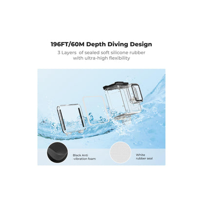 K&F Concept 60m Waterproof Case for GoPro HERO13/12/11/10/9 Black – KF31.158