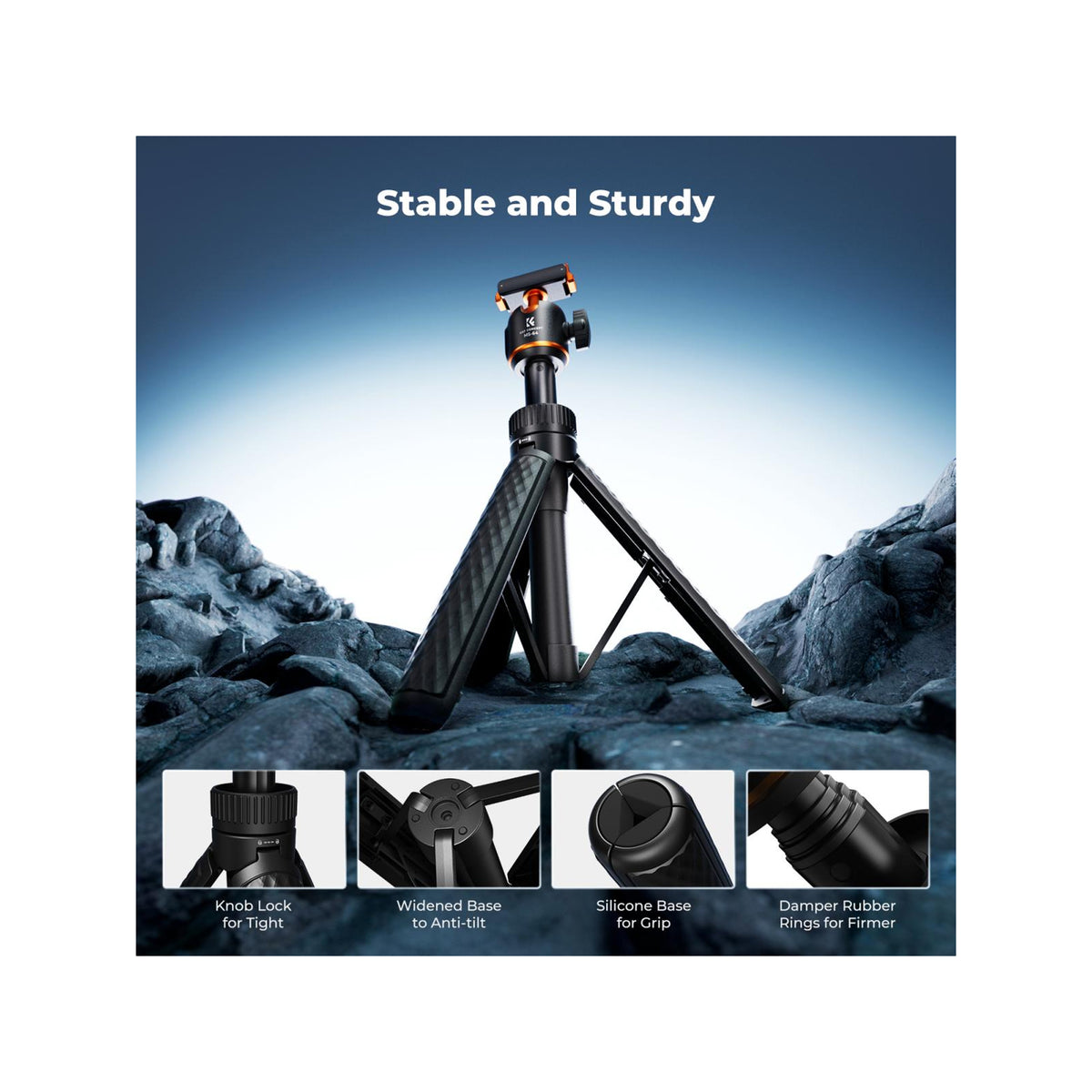 K&F Concept 65cm Magnetic Quick-Release Tripod for DJI Osmo Nano & Action 6 – KF09.181