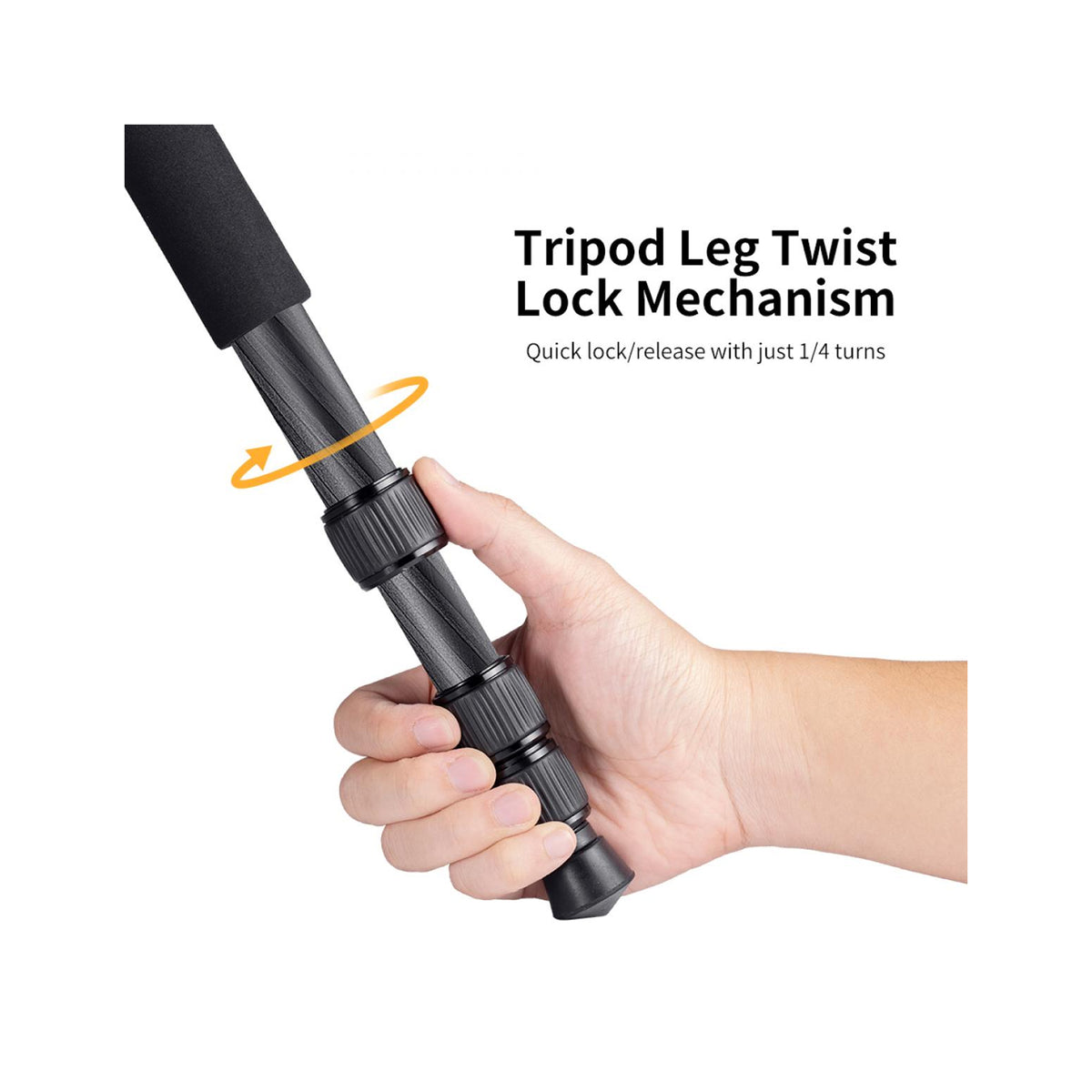 K&F Concept 70″ Carbon Fiber Travel Tripod with BH-36L Ball Head-KF09.098V1