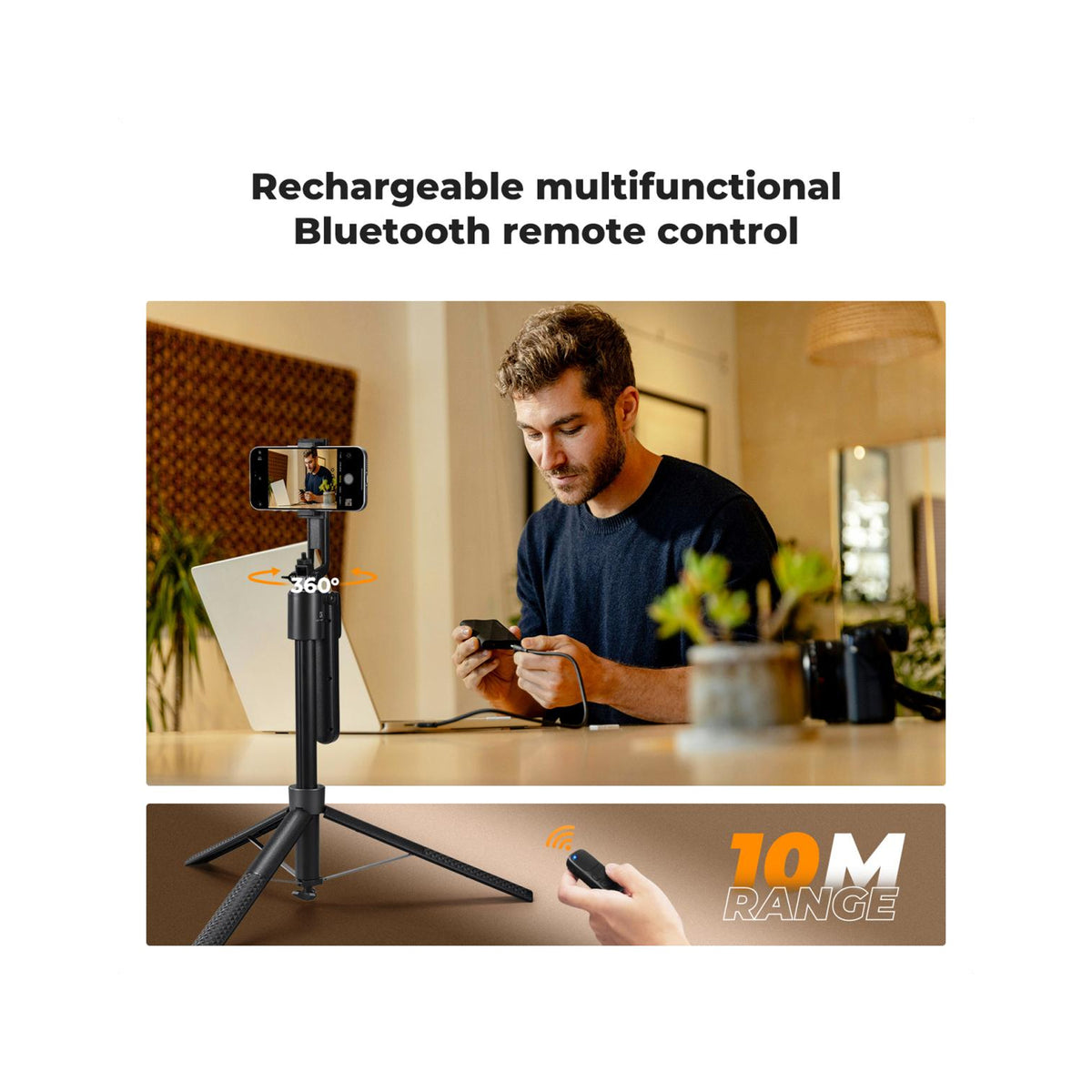 K&F Concept 71" AI Face-Tracking Tripod & Selfie Stick – KF15.0013