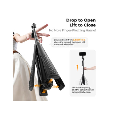 K&F Concept 71" Auto Open Phone Tripod & Selfie Stick – KF15.0030