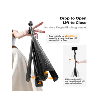 K&F Concept 71" Auto Open Phone Tripod & Selfie Stick – KF15.0030