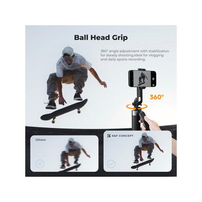 K&F Concept 71" Auto Open Phone Tripod & Selfie Stick – KF15.0030