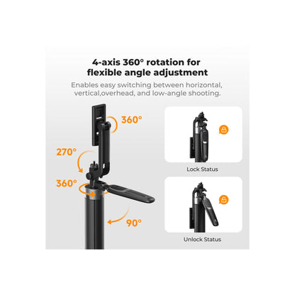 K&F Concept 71" Auto Open Phone Tripod & Selfie Stick – KF15.0030