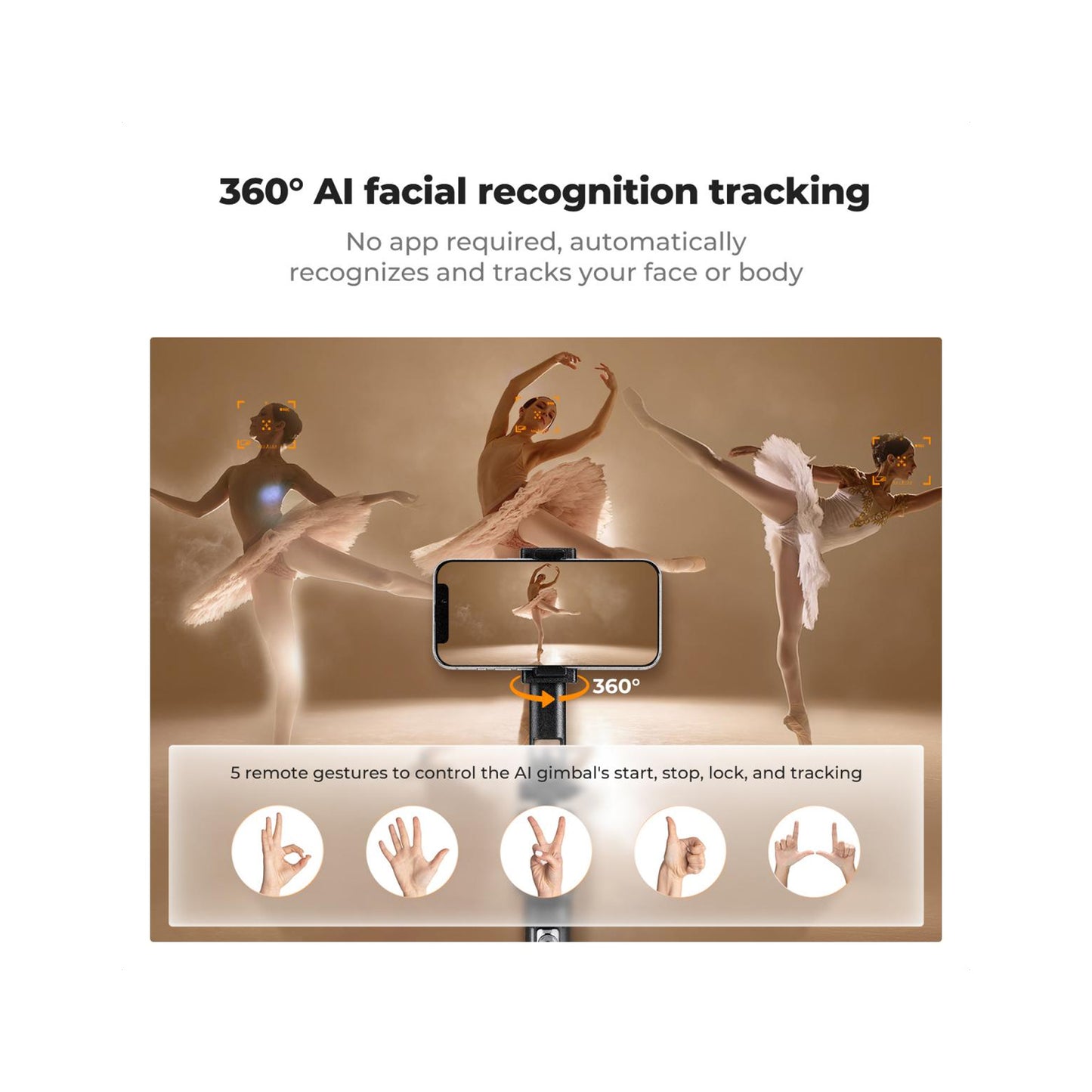 K&F Concept 71″ Smart Face-Tracking Selfie Stick Tripod with Dual Fill Lights – KF15.0006