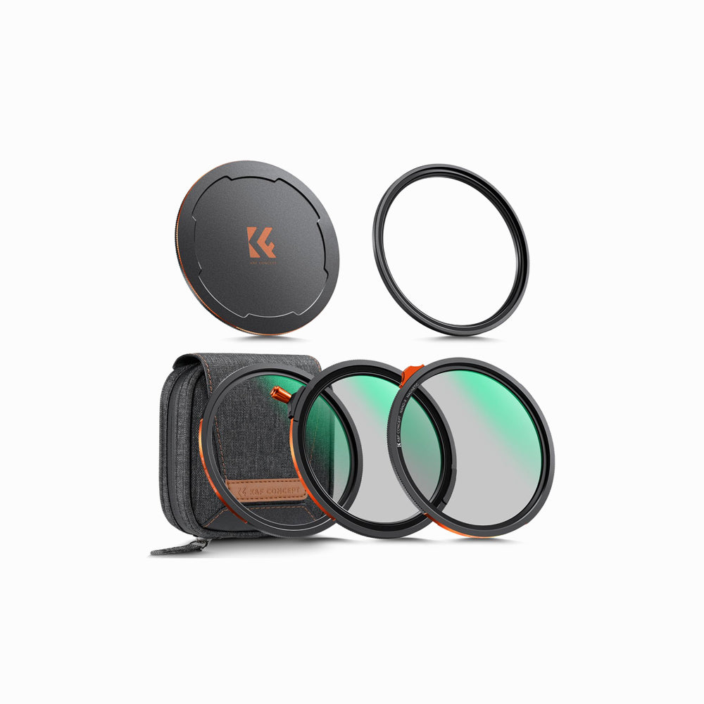 K&F Concept 77mm Magnetic Filter Kit – CPL + ND2-32 + Black Mist 1/4 | Nano-X Series (SKU.2499)