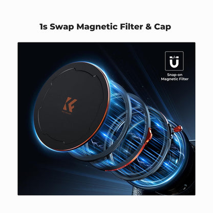 K&F Concept 82mm Magnetic Filter Kit CPL + ND2-32 + Black Mist 1/4 Filter Set + Magnetic Adapter Ring &amp; Lens (SKU.2500)