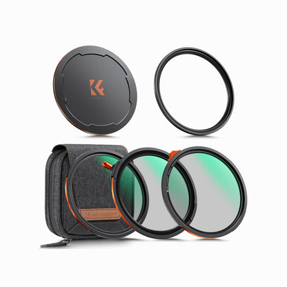 K&F Concept 82mm Magnetic Filter Kit CPL + ND2-32 + Black Mist 1/4 Filter Set + Magnetic Adapter Ring &amp; Lens (SKU.2500)