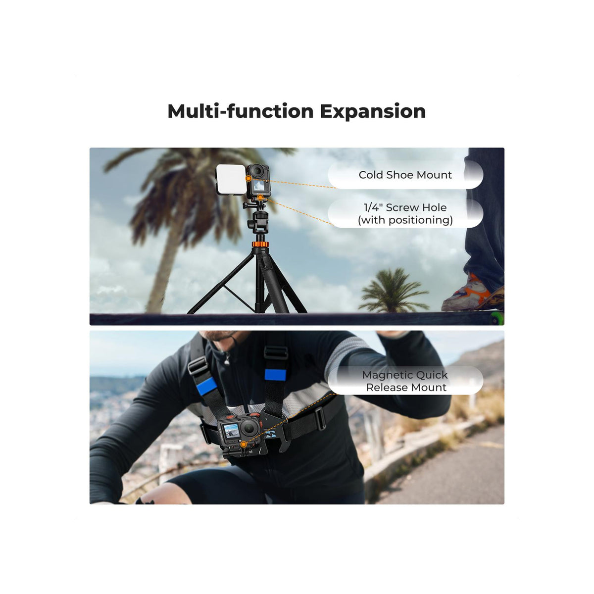 K&F Concept Aluminum Camera Cage for DJI Osmo Action 6 – KF12.0026