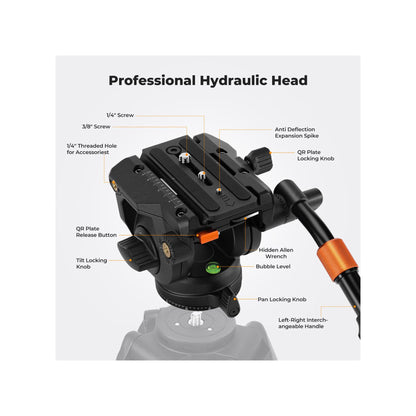K&F Concept BV40 Fluid Video Head 8kg – KF31.124