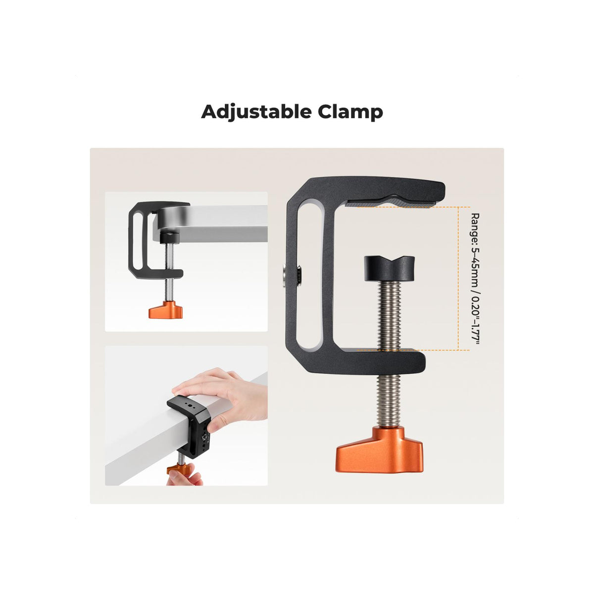 K&F Concept C-Clamp Mount with Double Ball Head Magic Arm – KF31.225
