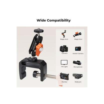 K&F Concept C-Clamp Mount with Double Ball Head Magic Arm – KF31.225