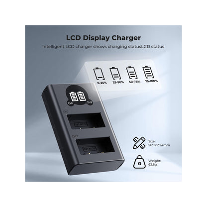 K&F Concept Dual-Slot Charger for Fujifilm NP-W126/NP-W126S Batteries – KF28.0106