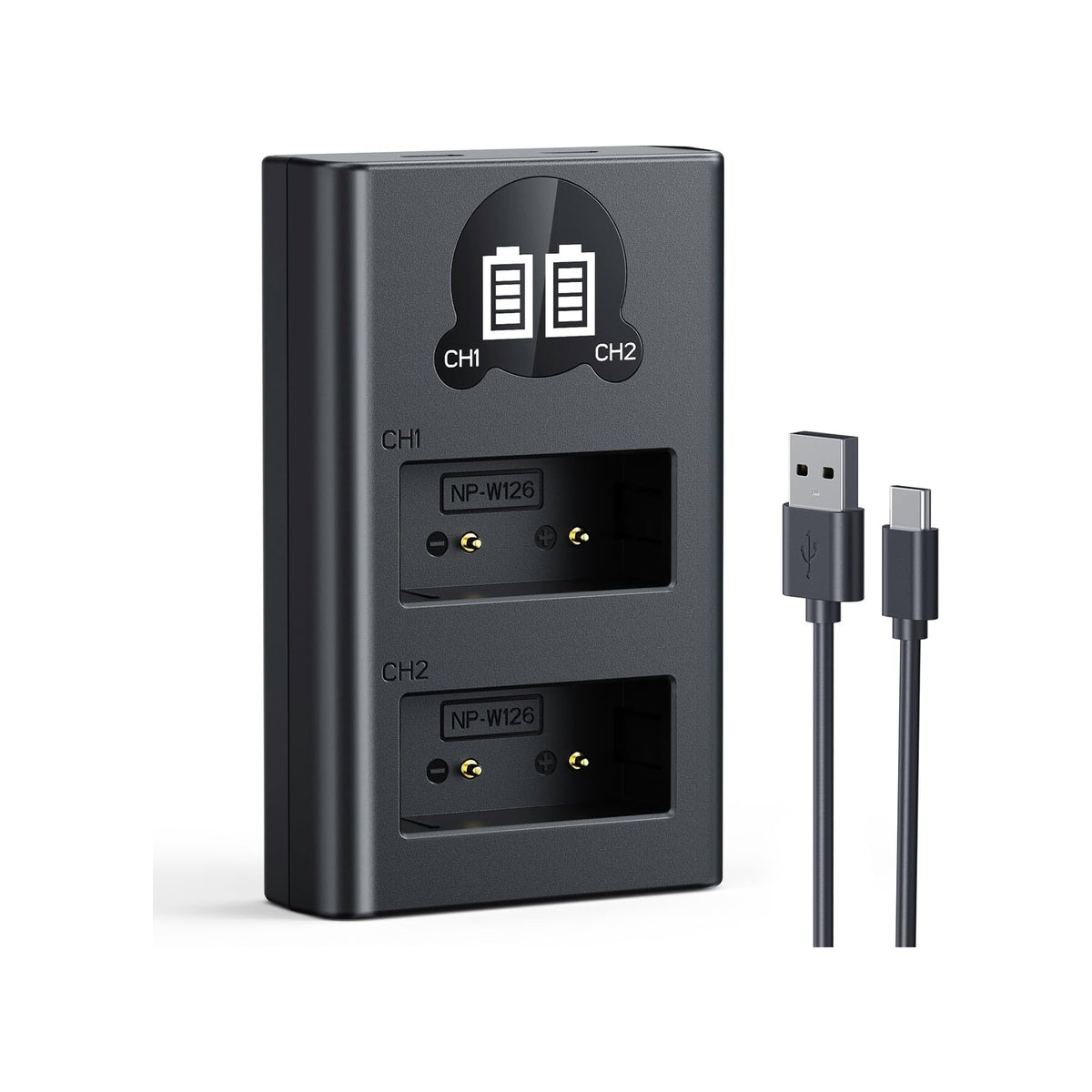 K&F Concept Dual-Slot Charger for Fujifilm NP-W126/NP-W126S Batteries – KF28.0106
