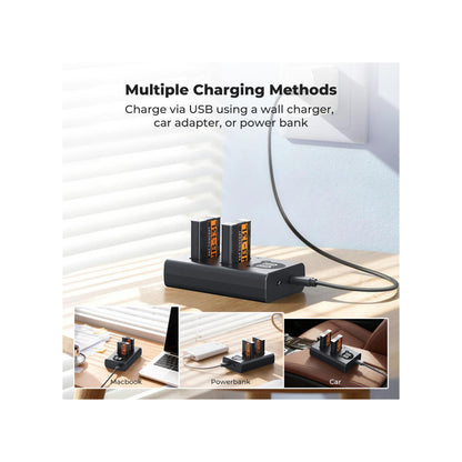 K&F Concept Dual-Slot NB-13L Battery Charger for Canon PowerShot Cameras – KF28.0129