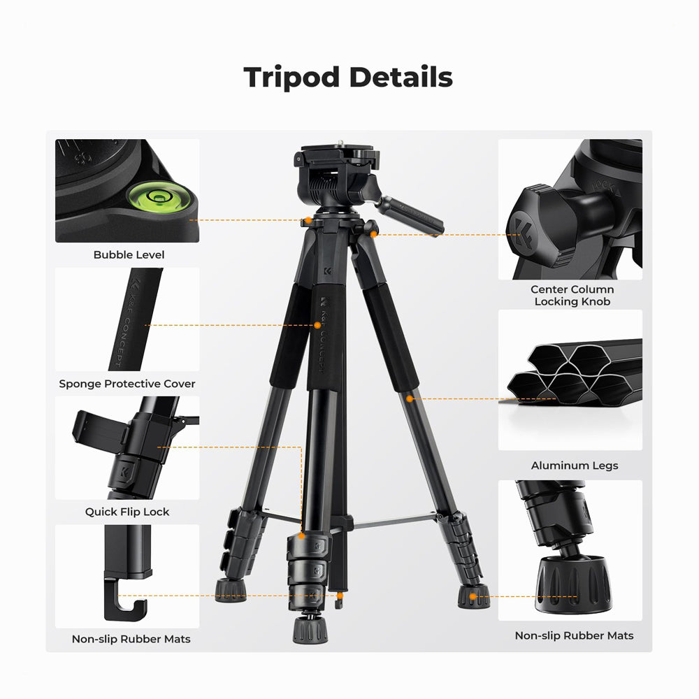 K&F Concept KF09.154 S254A3+BV01 Camera Tripod