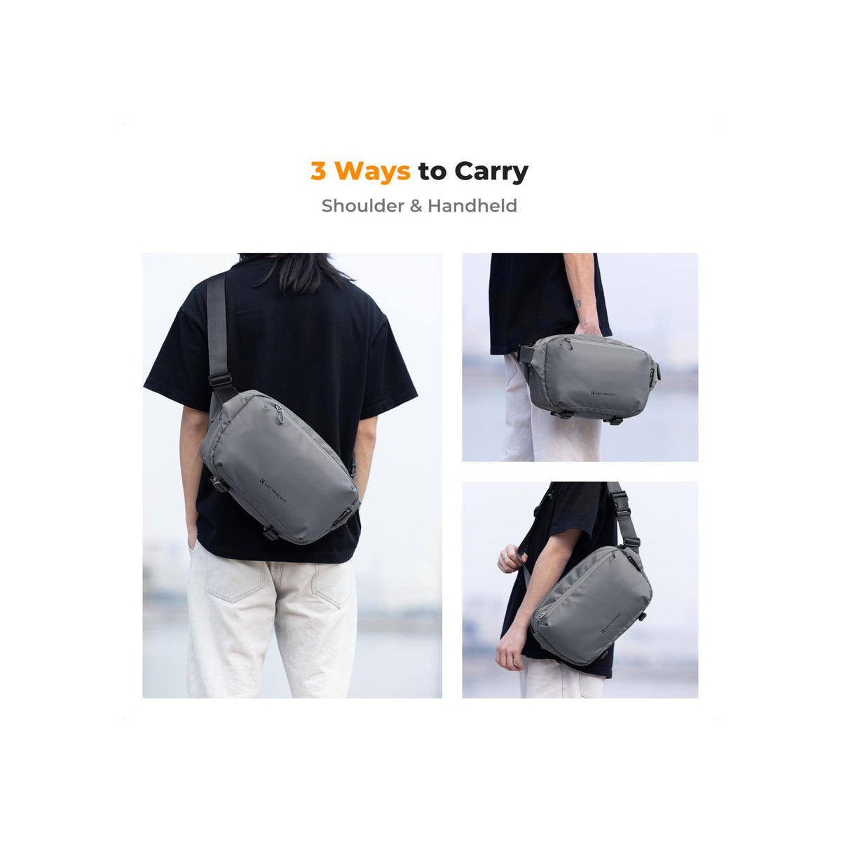 K&F Concept KF13.157V6 Alpha Camera Sling Bag (Dark Grey 10L)