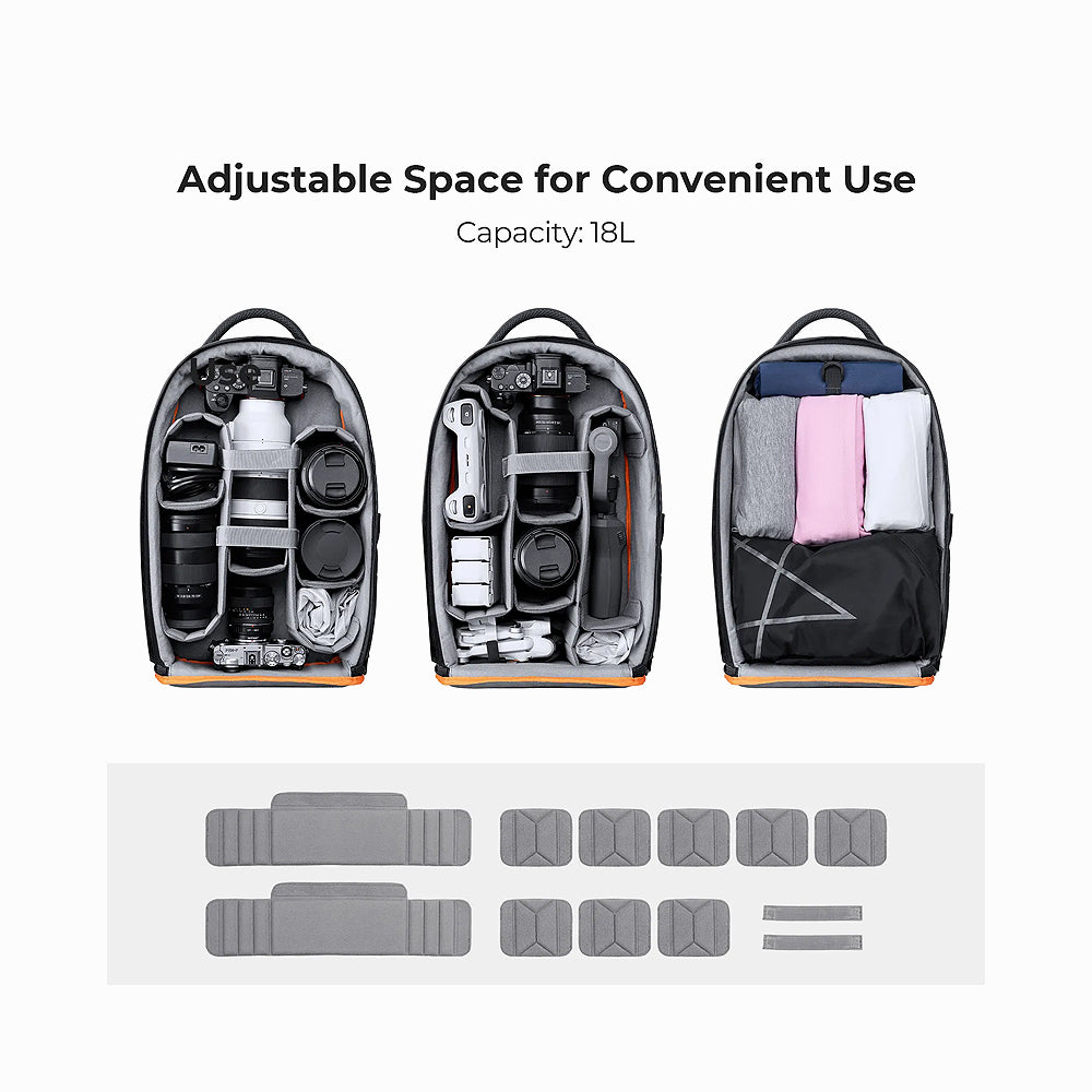 K&F Concept KF13.205 18L Nature Wander 05 Camera Backpack - Black