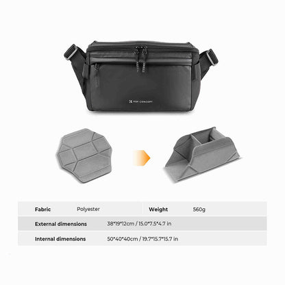 K&F Concept KF13.212 Waterproof Urban Wander Sling/Shoulder Camera Bag (10L) – Black