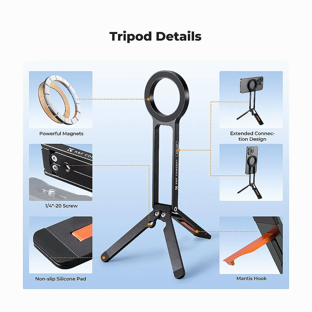 K&F Concept KF31.139V1 Magnetic Phone Tripod Stand