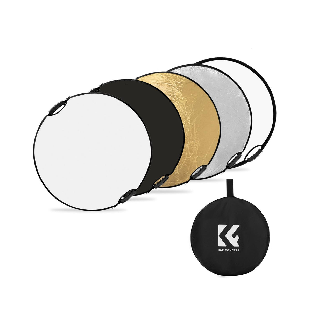 K&F Concept 43" (110cm) 5-in-1 Collapsible Photography Reflector with Grips – KF18.0006